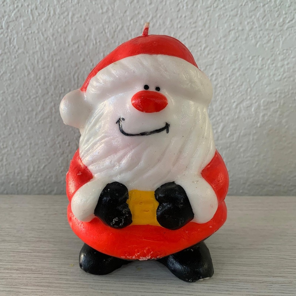 VTG Novelty Santa Claus Candle Christmas Holiday Decor Retro‎ Festive Figurine